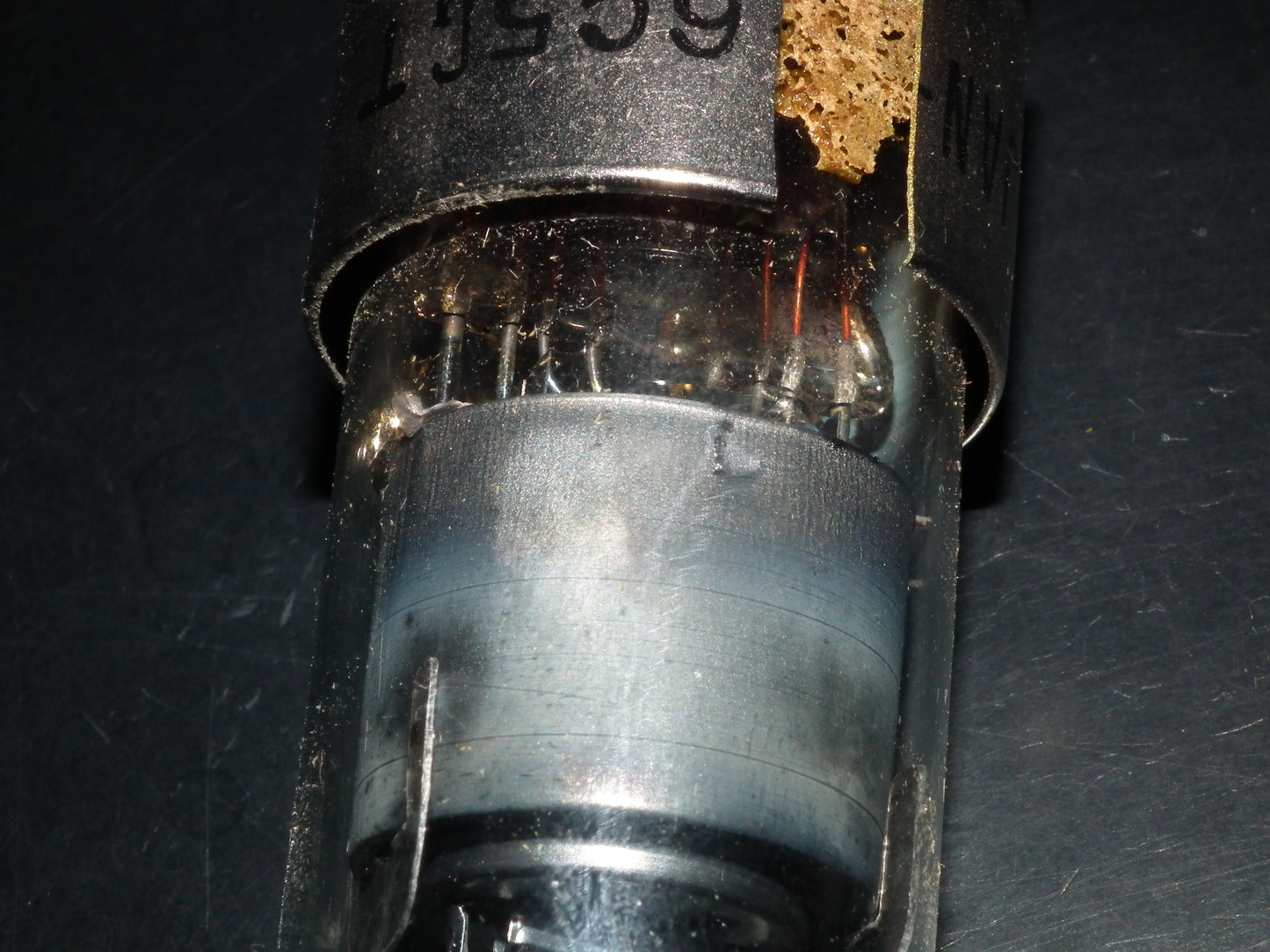 Matched Pair NOS National Union 6C5GT Cracked Metal Collar