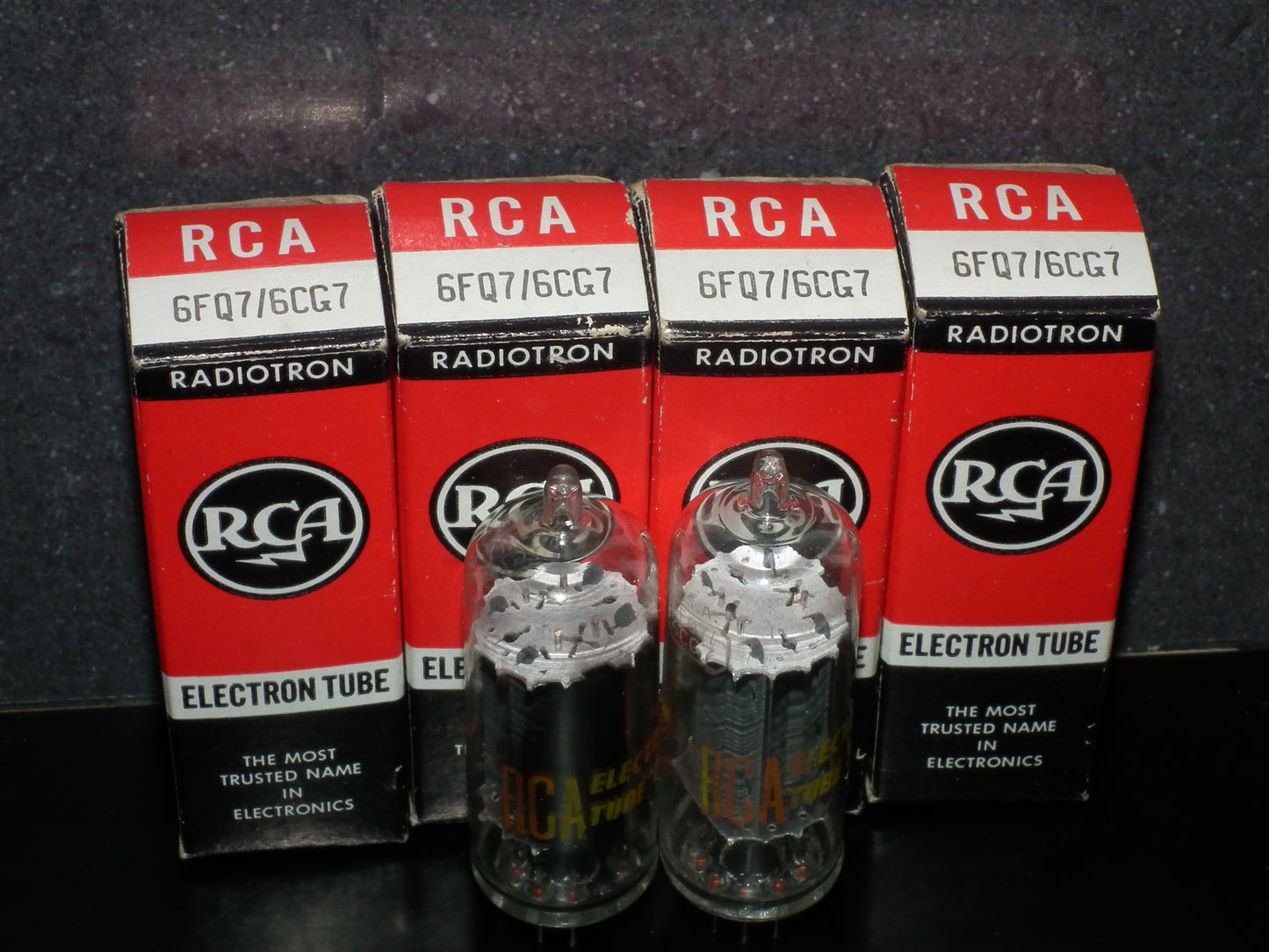 6FQ7 RCA 6CG7 NOS NIB Platinum Matched Pair (2 tubes) Old Type