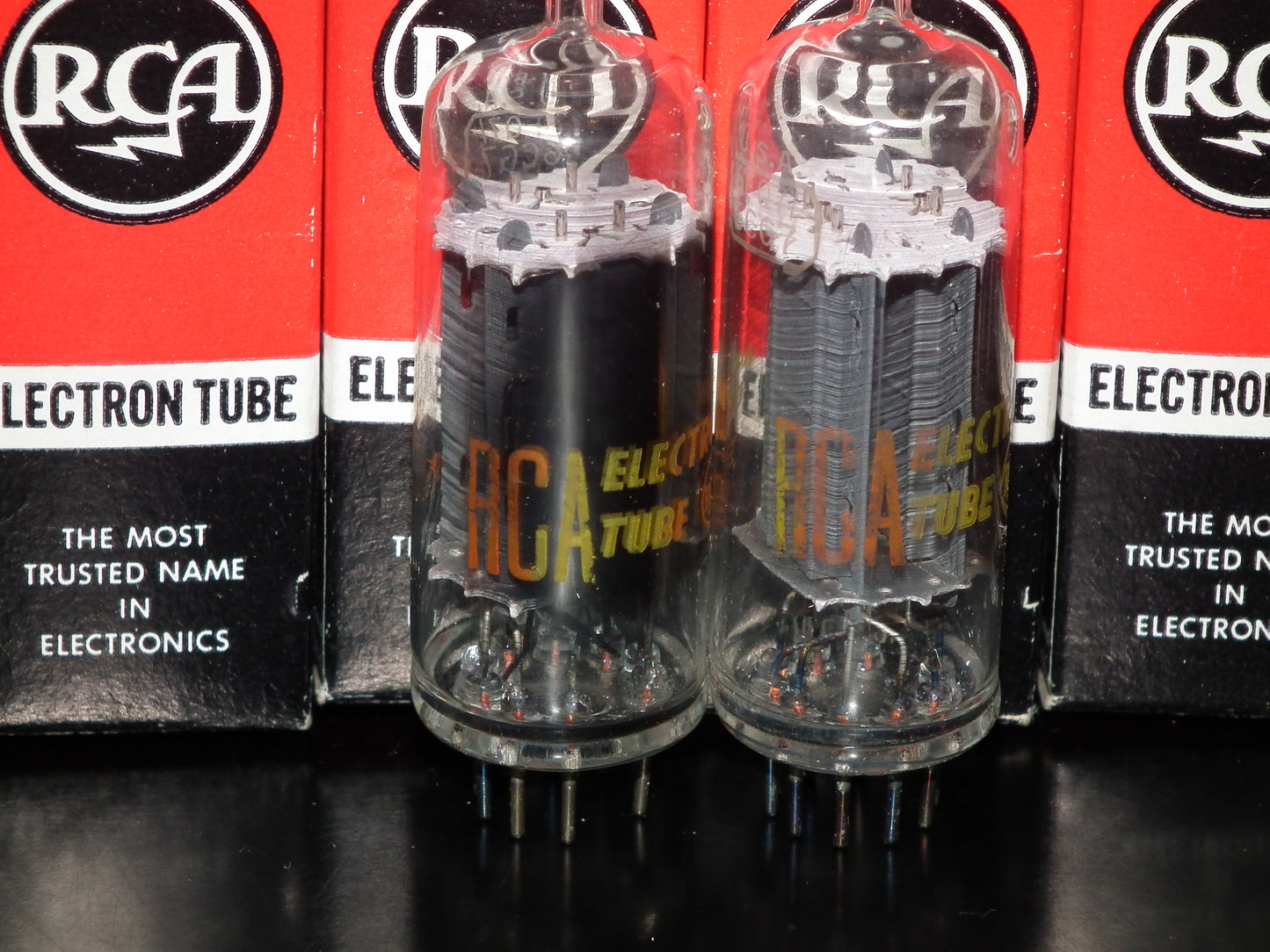 6FQ7 RCA 6CG7 NOS NIB Platinum Matched Pair (2 tubes) Old Type