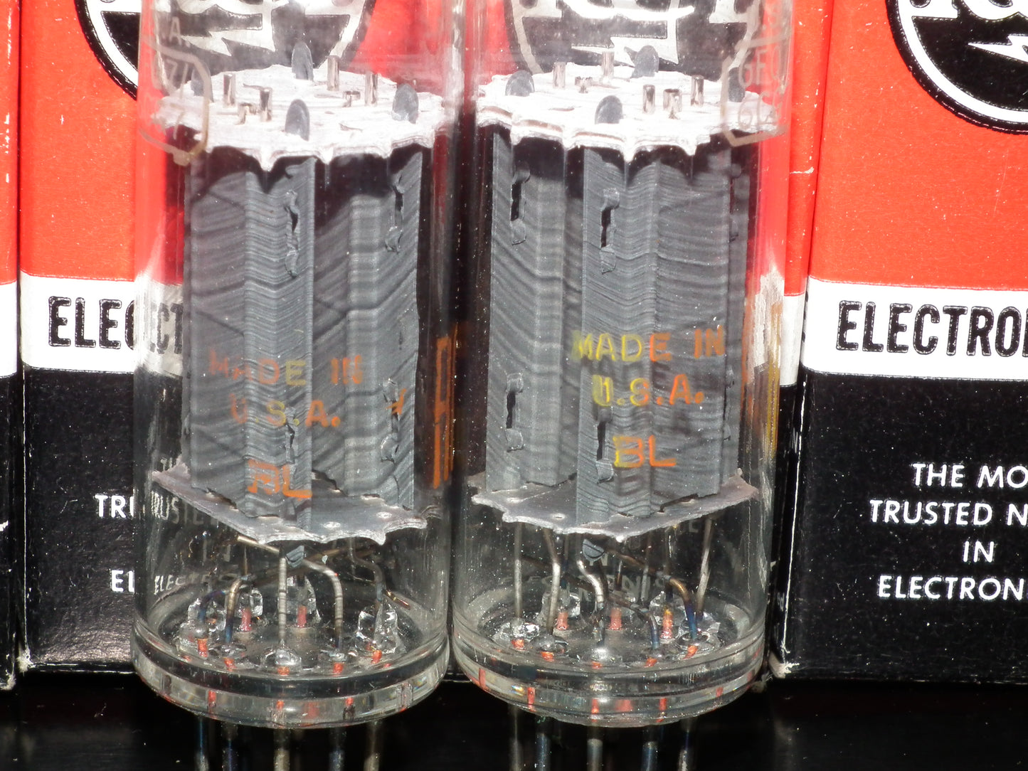 6FQ7 RCA 6CG7 NOS NIB Platinum Matched Pair (2 tubes) Old Type