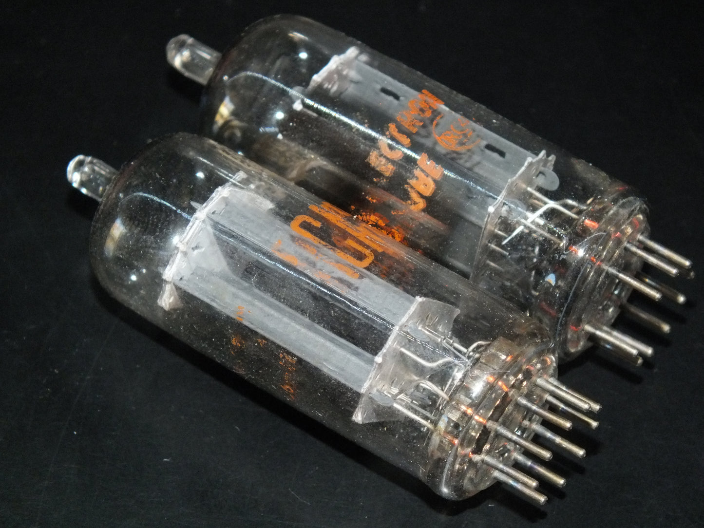 6CG7 RCA 6FQ7 Platinum Matched Pair (2 tubes) Side D Getter