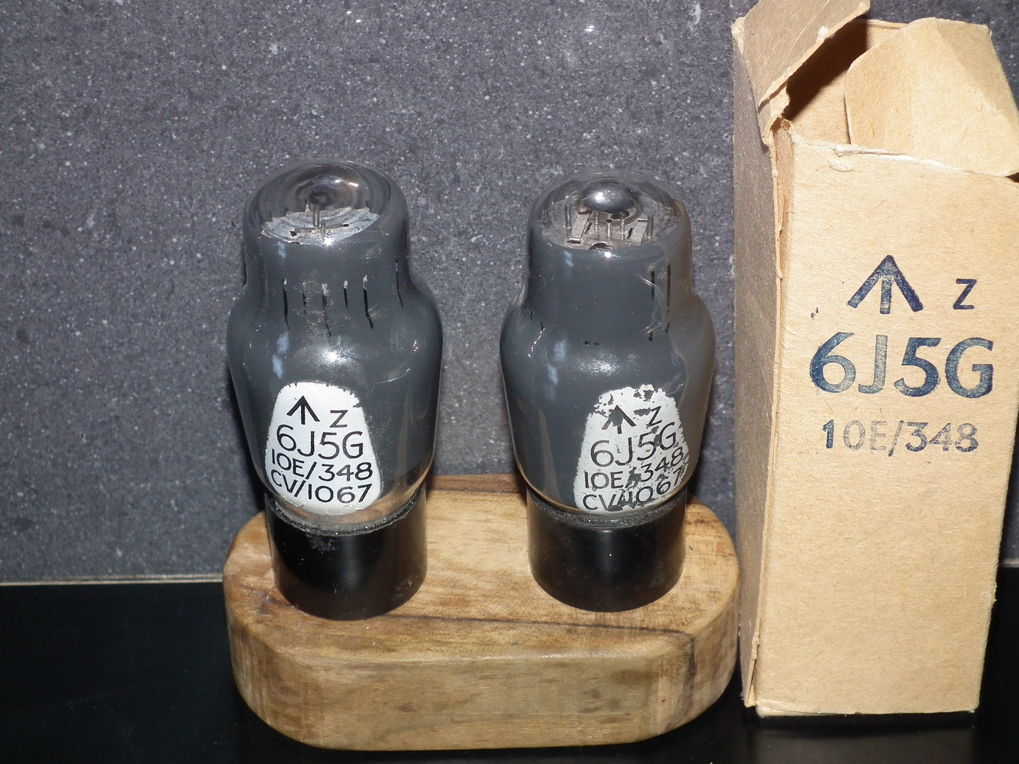 Platinum Matched Pair 6J5G GEC UK NOS Gray Coated CV1067