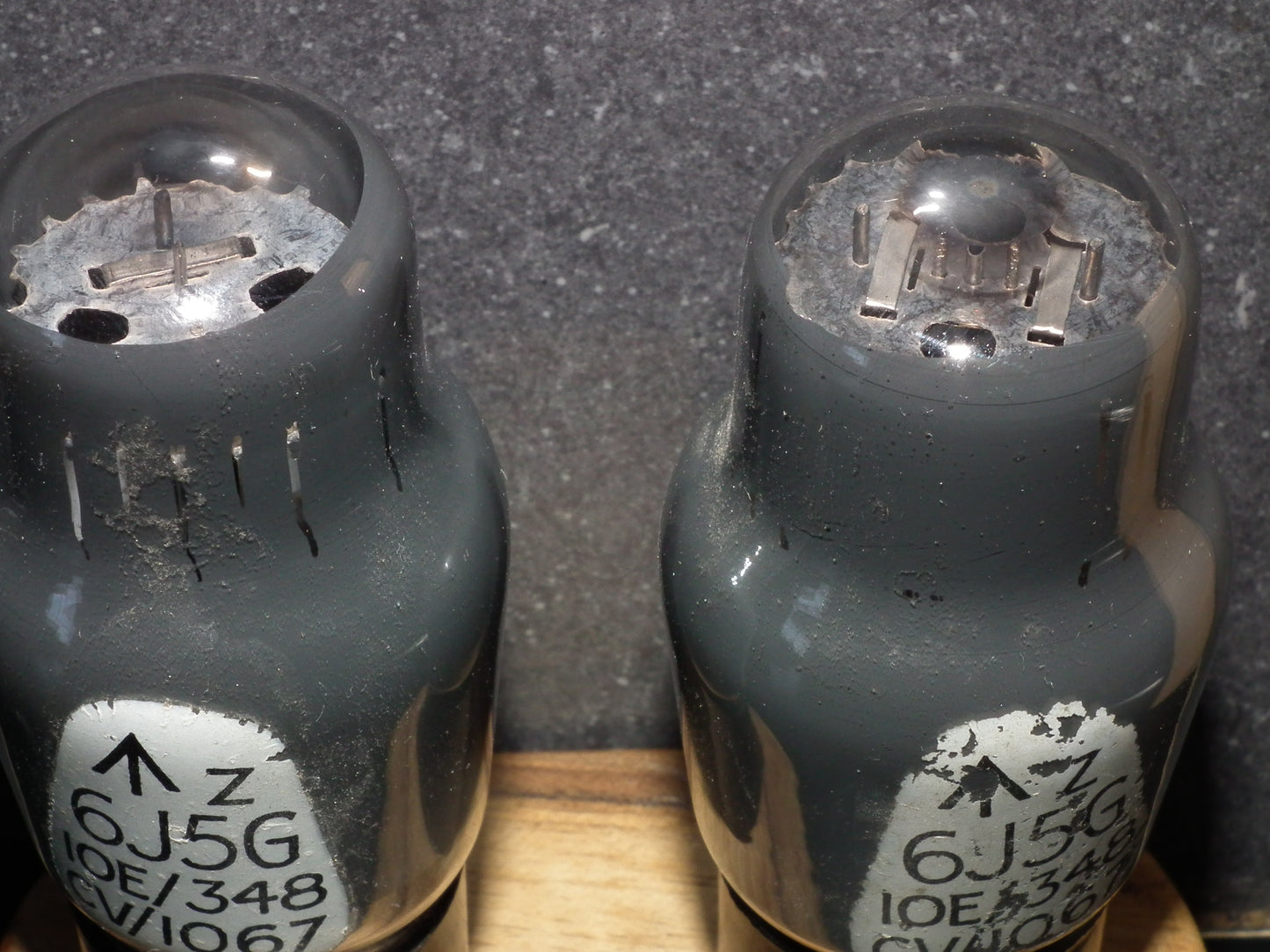 Platinum Matched Pair 6J5G GEC UK NOS Gray Coated CV1067