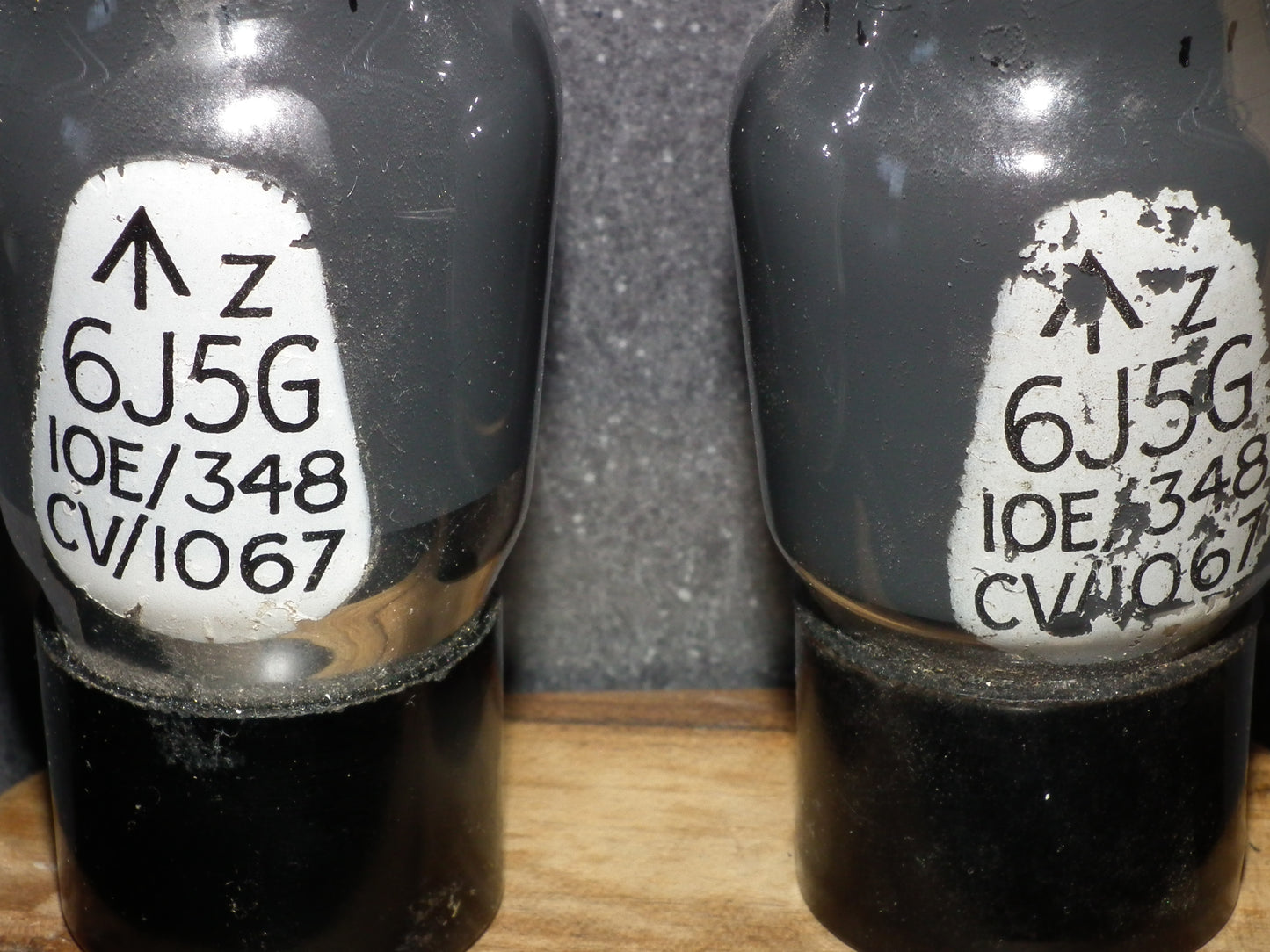 Platinum Matched Pair 6J5G GEC UK NOS Gray Coated CV1067