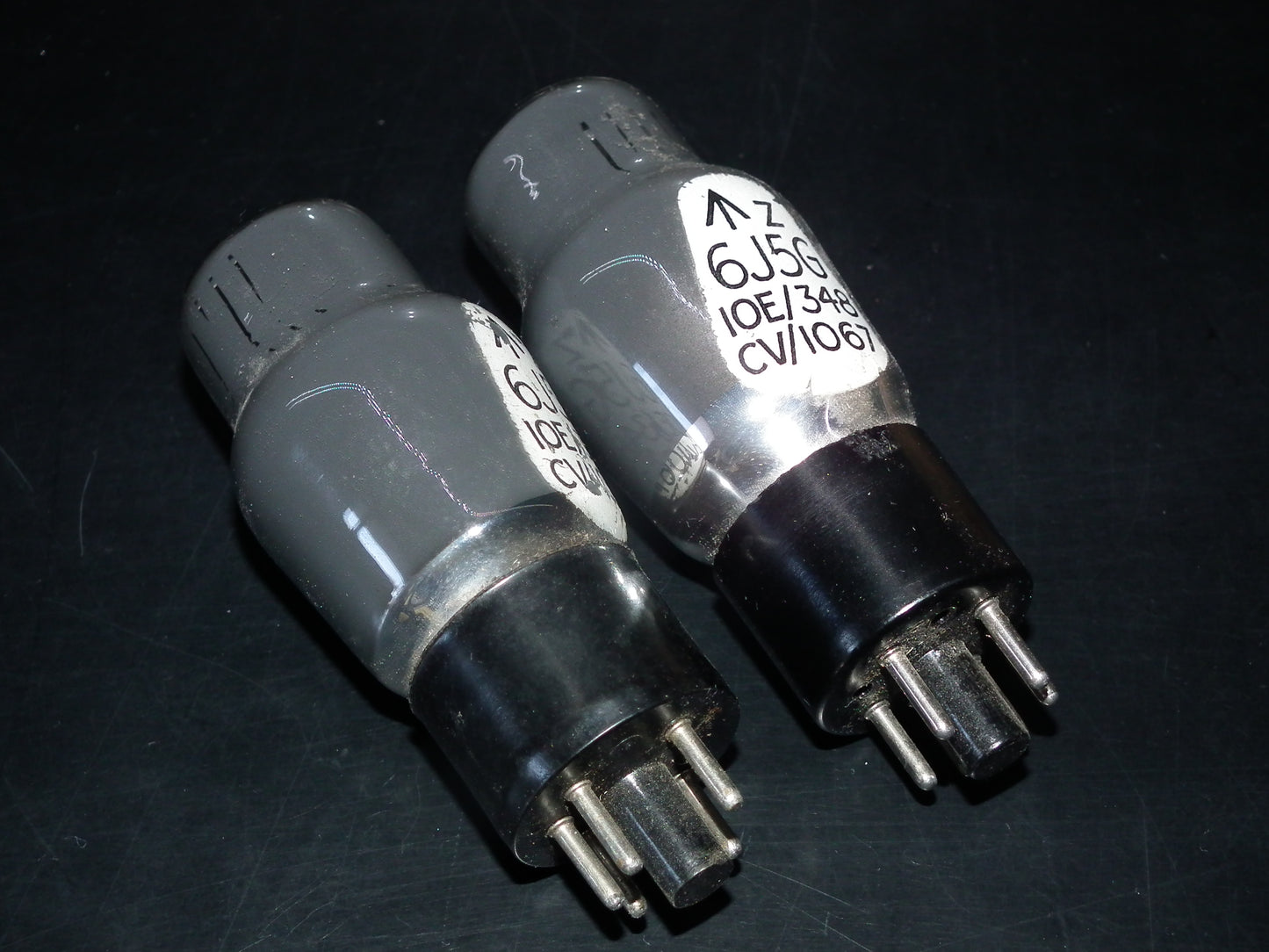 Platinum Matched Pair 6J5G GEC UK NOS Gray Coated CV1067
