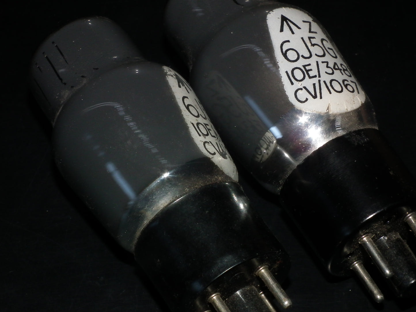 Platinum Matched Pair 6J5G GEC UK NOS Gray Coated CV1067