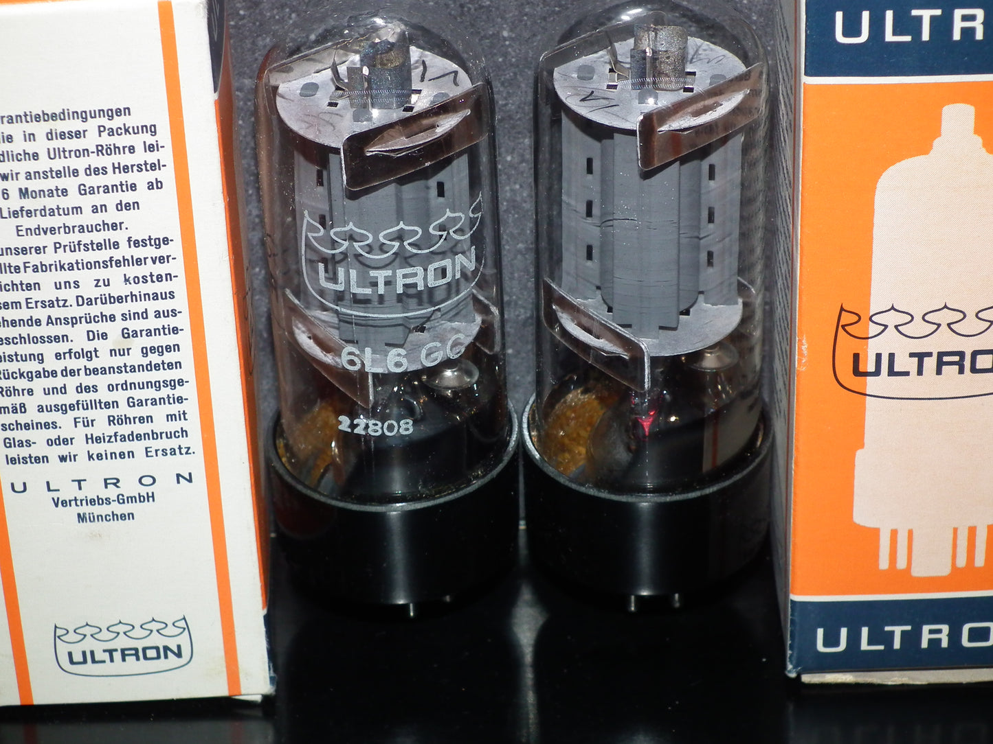 6L6GC ULTRON Platinum Matched Pair NOS NIB