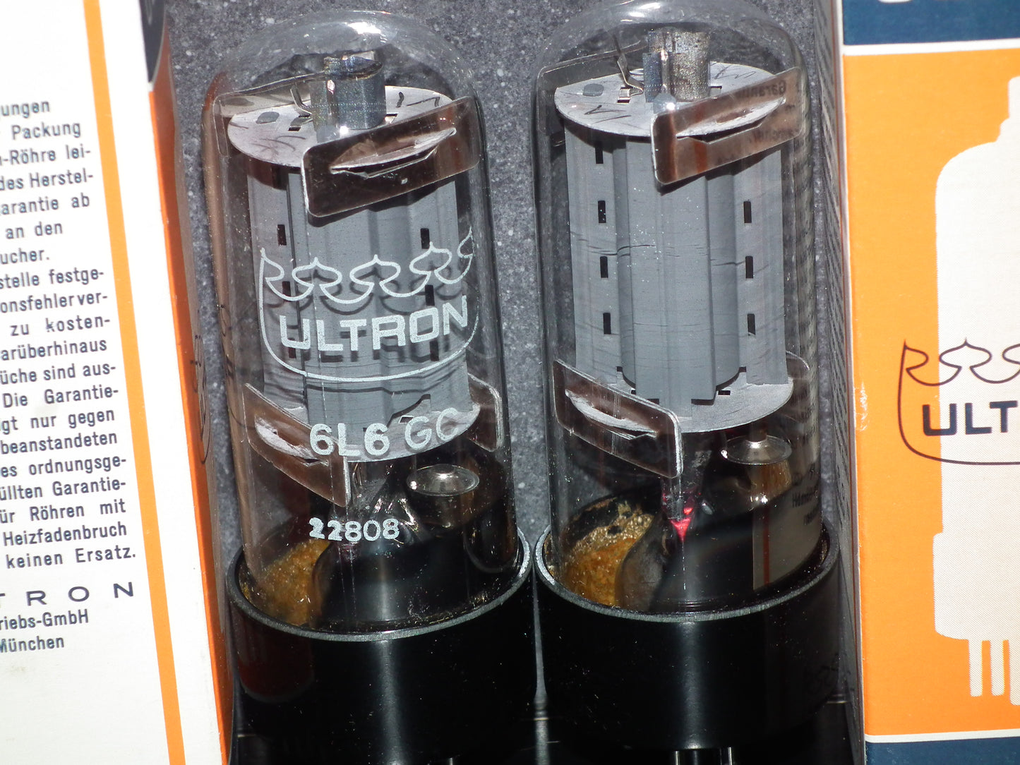 6L6GC ULTRON Platinum Matched Pair NOS NIB