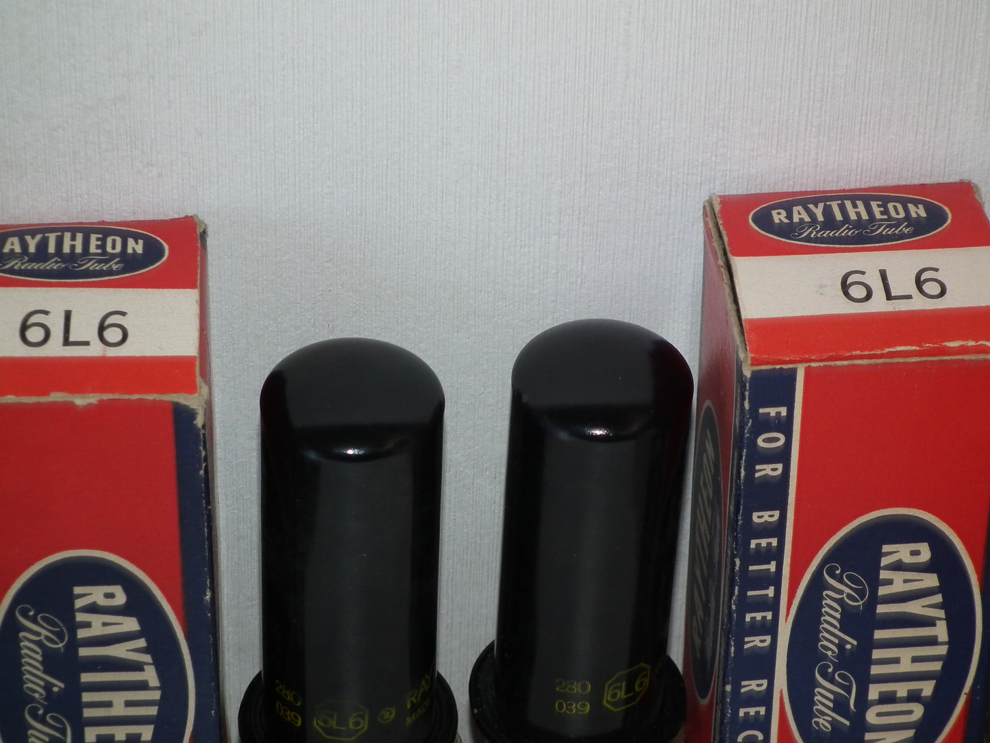 Matched pair 6L6 RAYTHEON US, the same batch FENDER