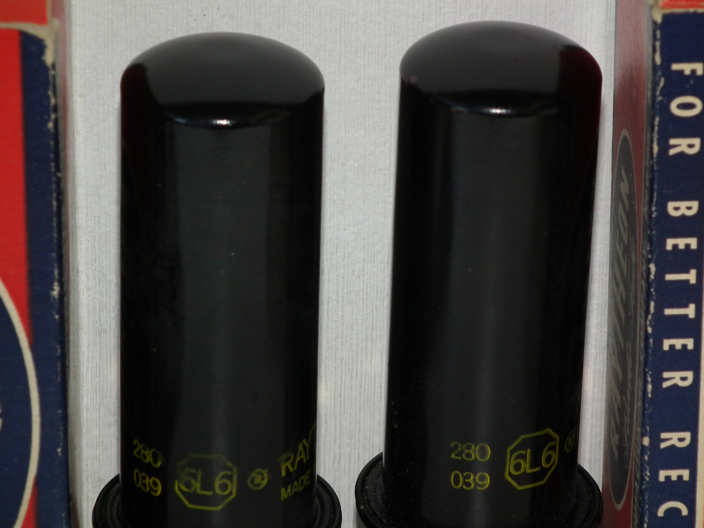 Matched pair 6L6 RAYTHEON US, the same batch FENDER