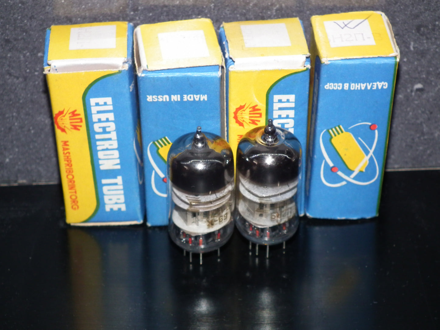 Platinum Matched Pair 6N2P-V Voskhod Triple Mica NOS NIB 1969