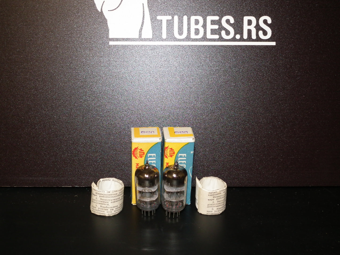 Platinum matched pair 6N3P USSR Double Triode 1971