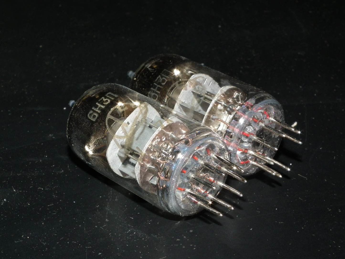 Platinum matched pair 6N3P USSR Double Triode 1971