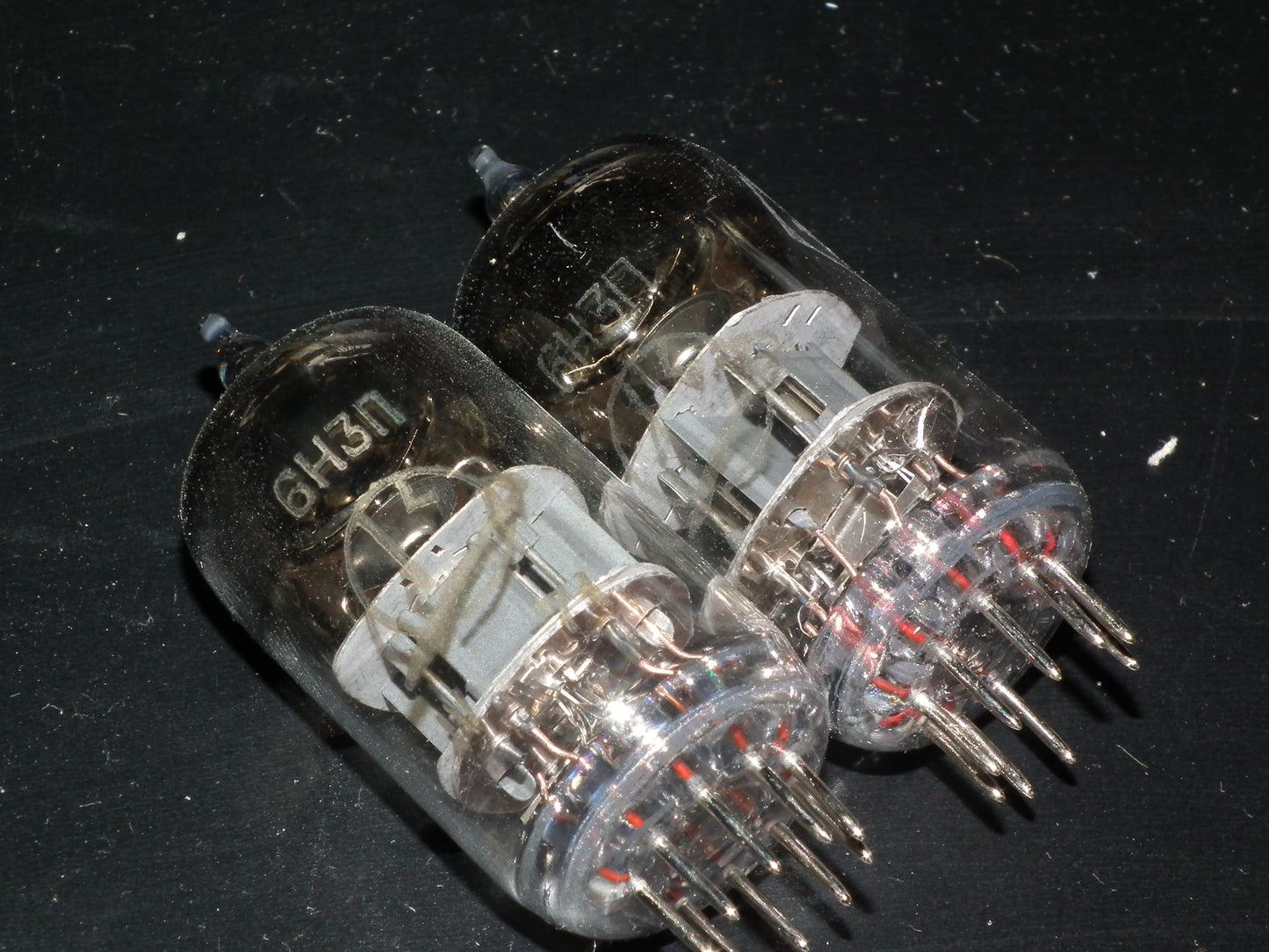 Platinum matched pair 6N3P USSR Double Triode 1971