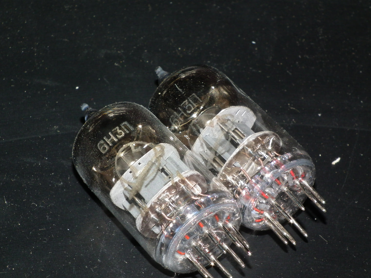 Platinum matched pair 6N3P USSR Double Triode 1971