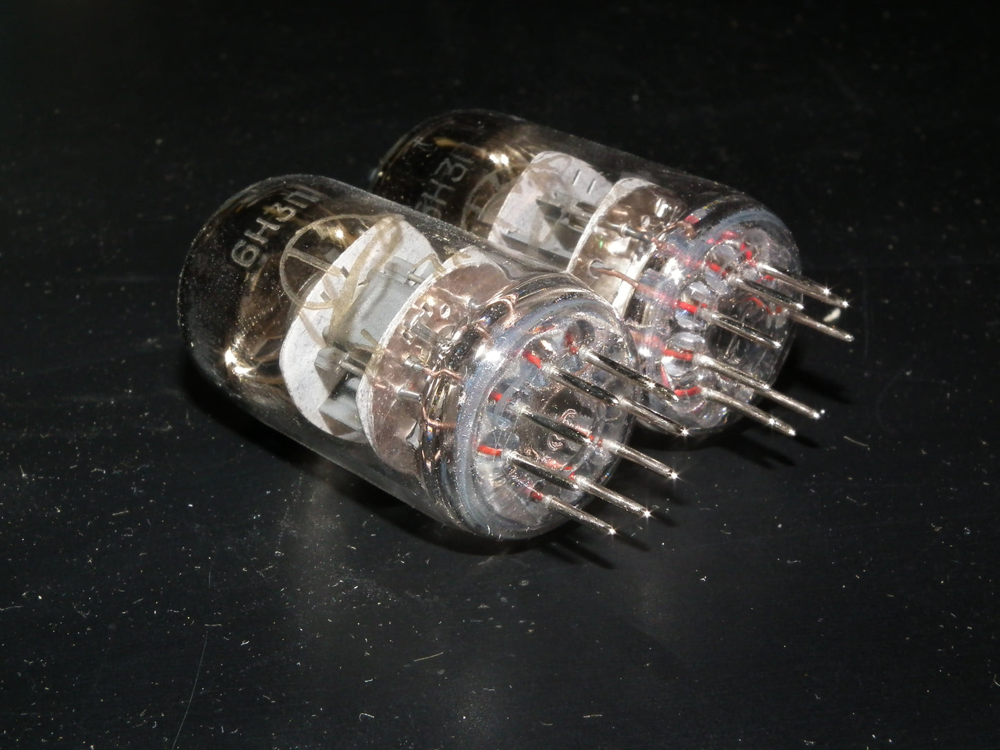Platinum matched pair 6N3P USSR Double Triode 1971