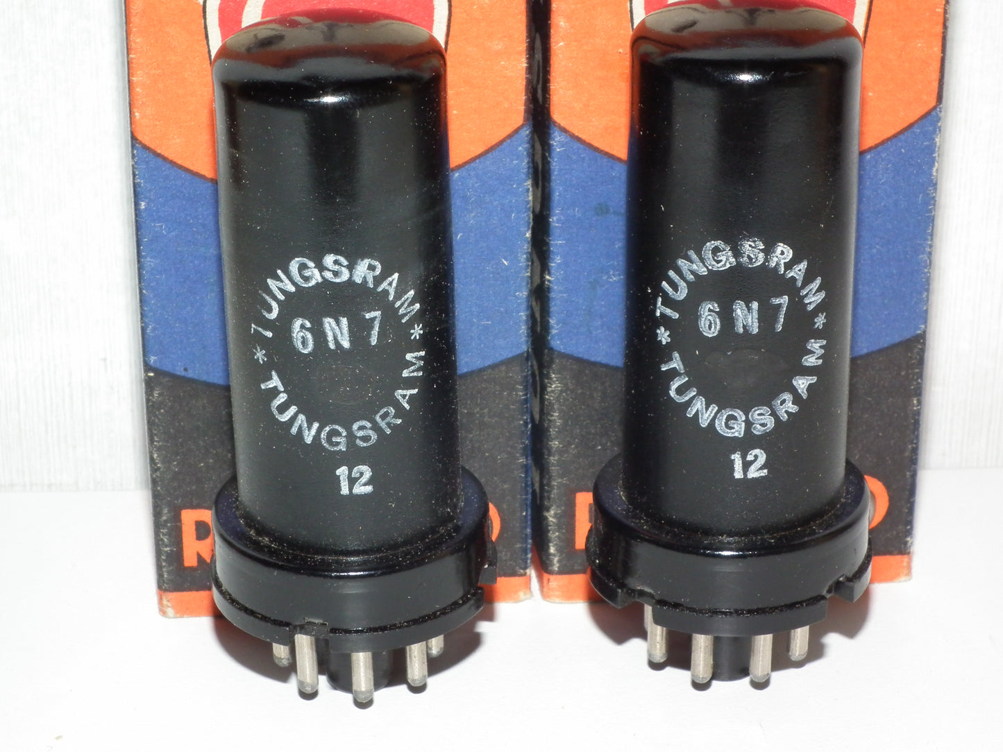 6N7 British Tungsram NOS NIB Matched Pair