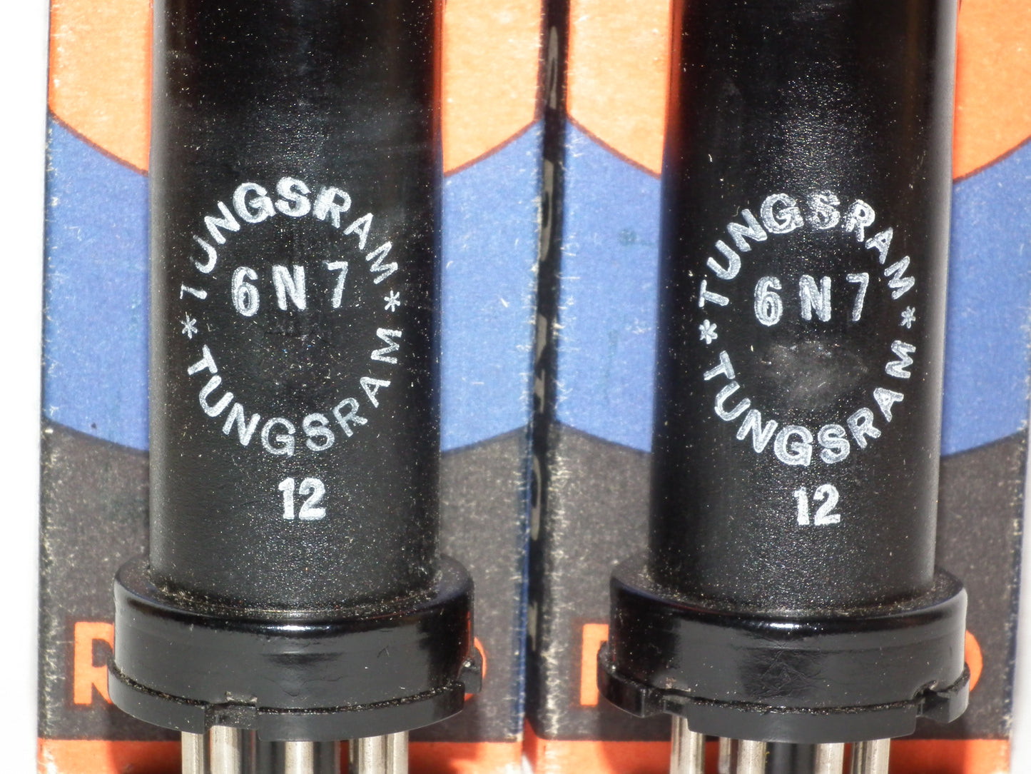 6N7 British Tungsram NOS NIB Matched Pair
