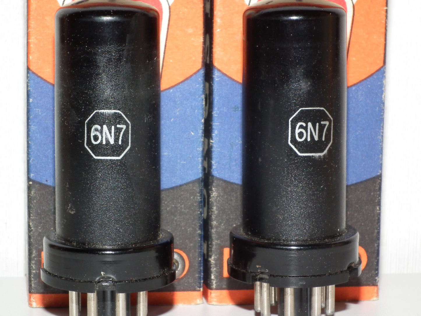 6N7 British Tungsram NOS NIB Matched Pair