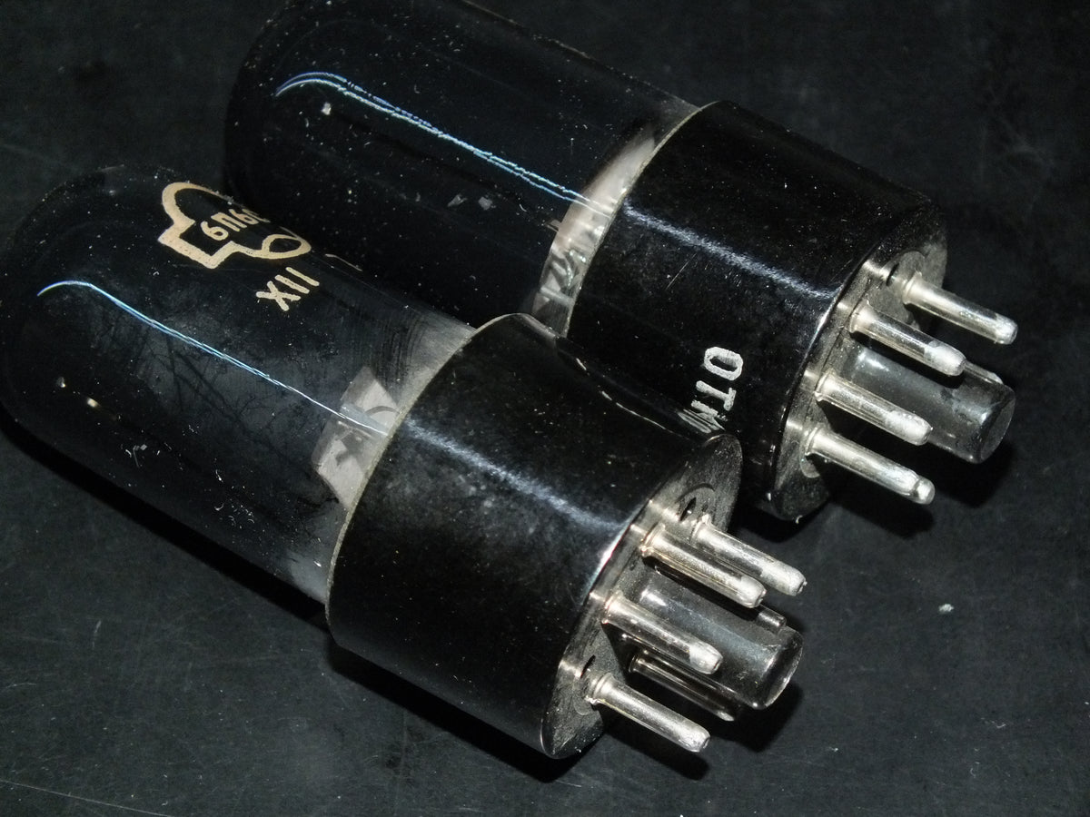 Platinum Matched Pair 6P6S Reflektor 6V6GT Black Coated NOS 70s