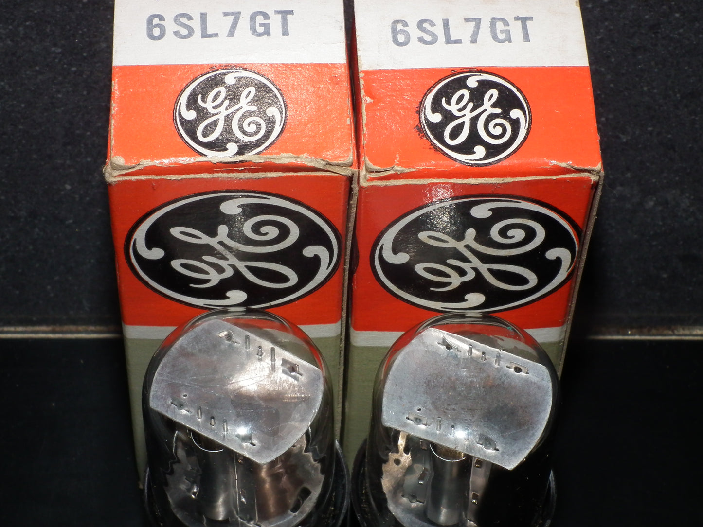 6SL7GT General Electric VT-229 NOS NIB Matched Pair Silver Anodes