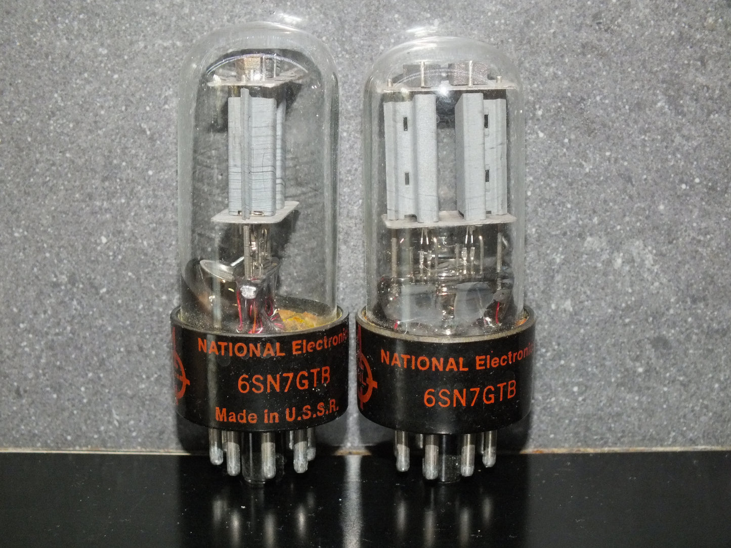 Matched Pair 6SN7GTB National Electronics Made in USSR