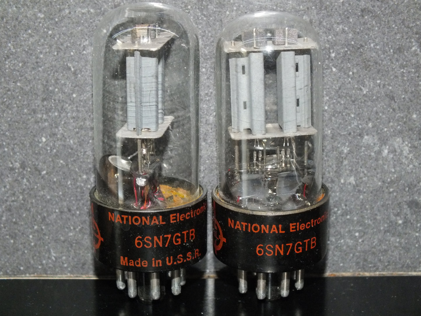 Matched Pair 6SN7GTB National Electronics Made in USSR