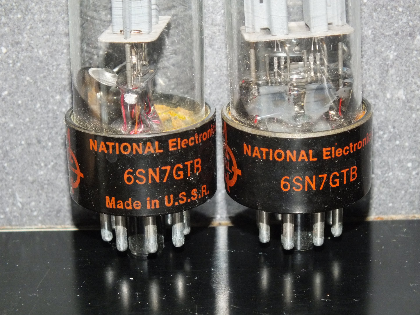 Matched Pair 6SN7GTB National Electronics Made in USSR