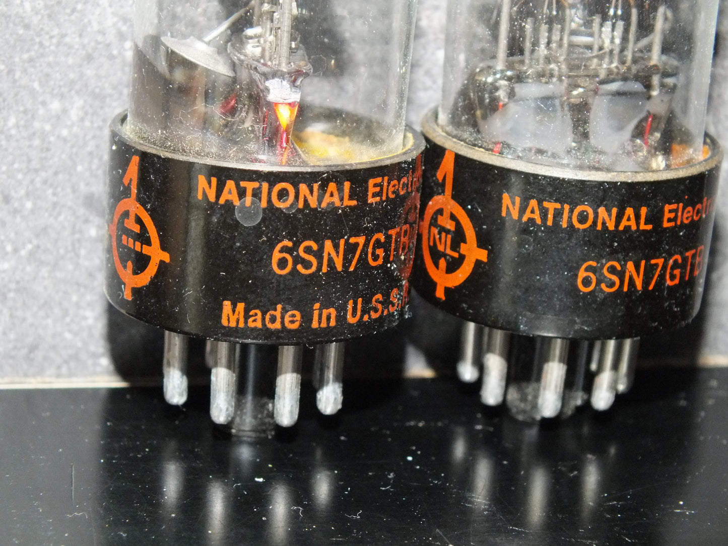 Matched Pair 6SN7GTB National Electronics Made in USSR
