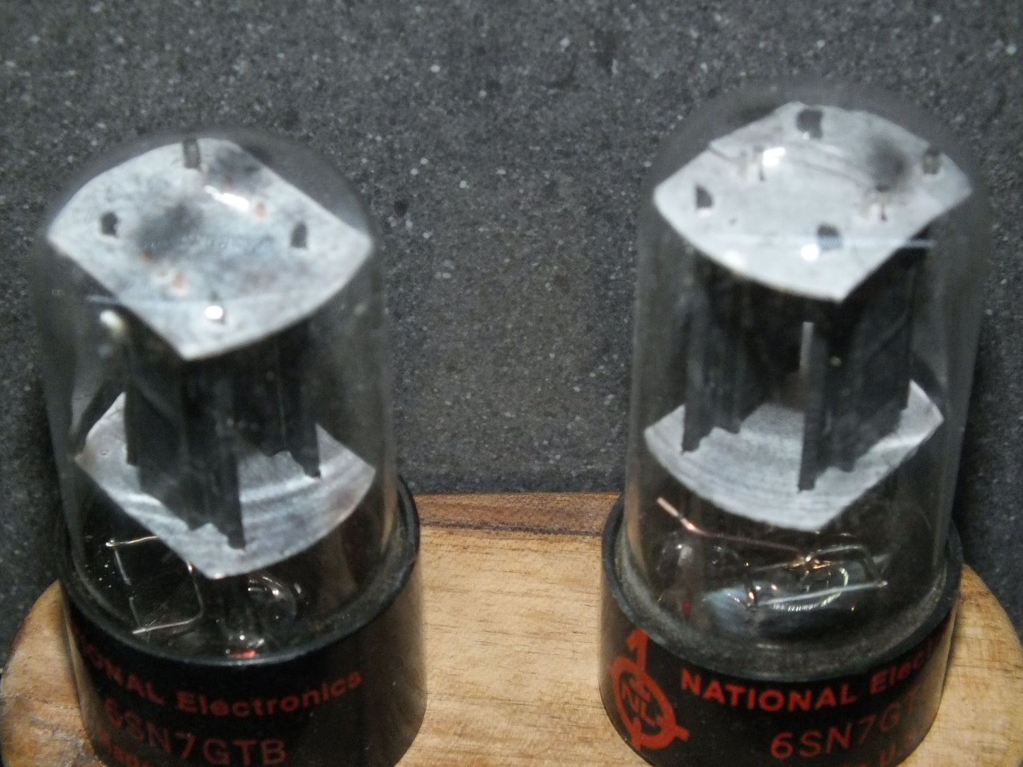 Matched Pair 6SN7GTB National Electronics D Getter Black Anodes