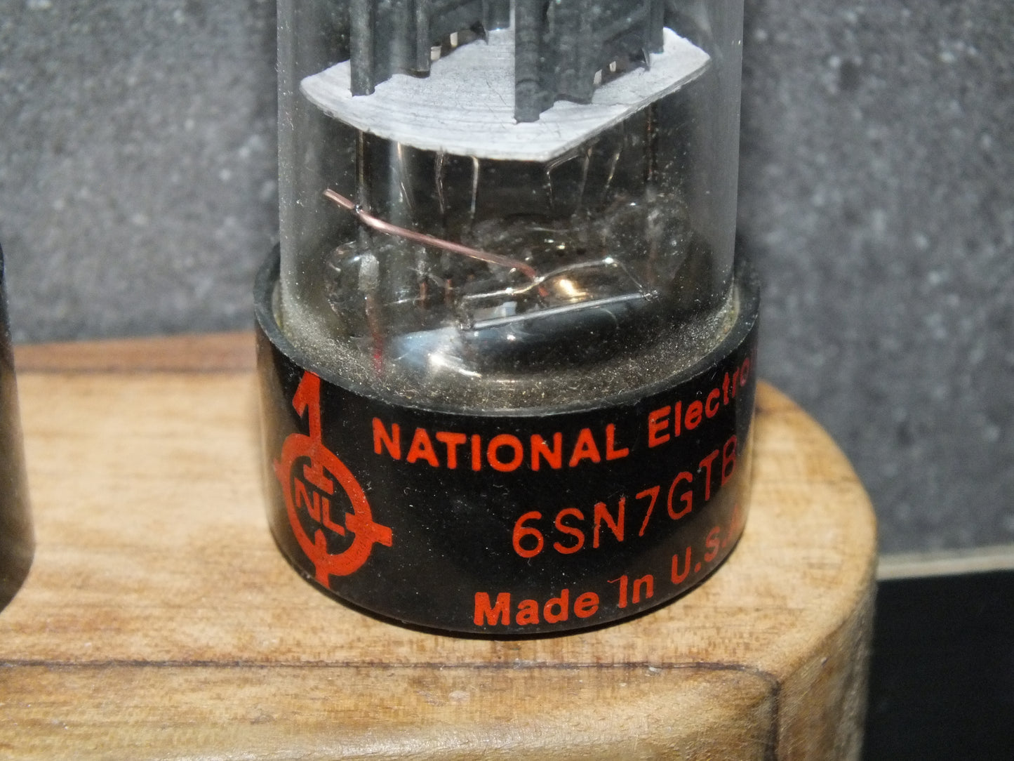 Matched Pair 6SN7GTB National Electronics D Getter Black Anodes
