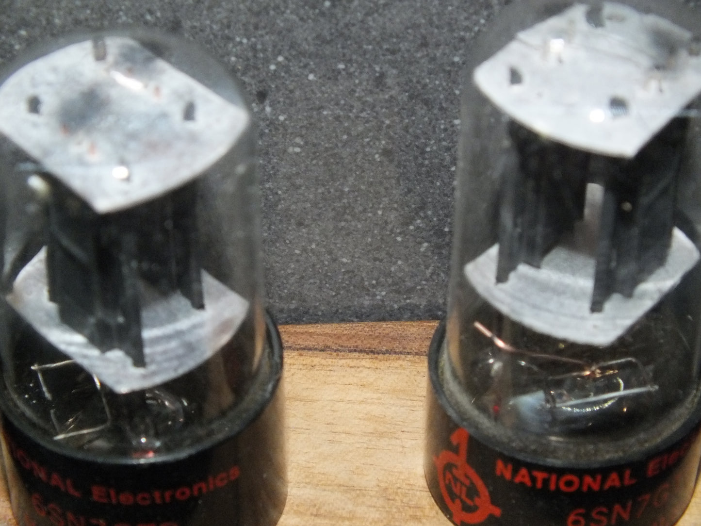 Matched Pair 6SN7GTB National Electronics D Getter Black Anodes