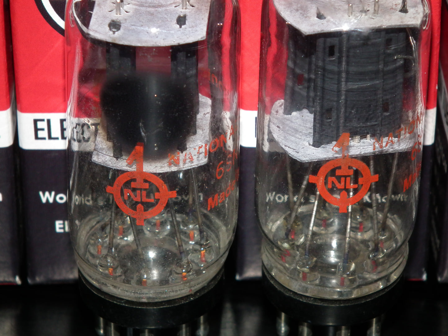 Matched Pair (2 tubes) 6SN7GTB National RCA NOS NIB Coin Base
