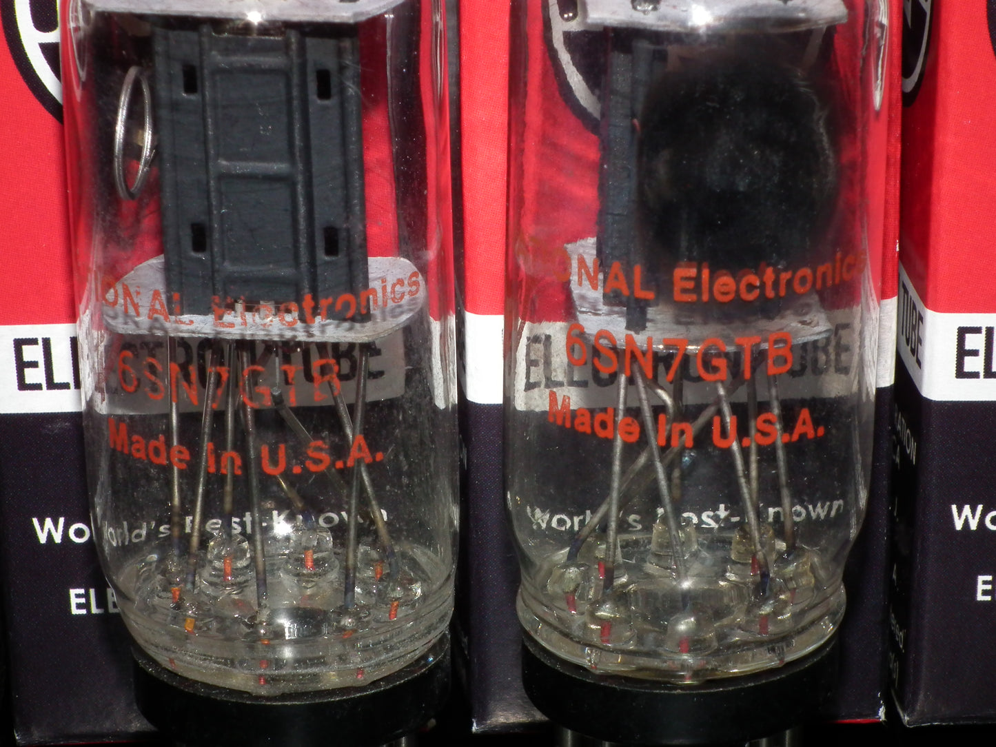 Matched Pair (2 tubes) 6SN7GTB National RCA NOS NIB Coin Base