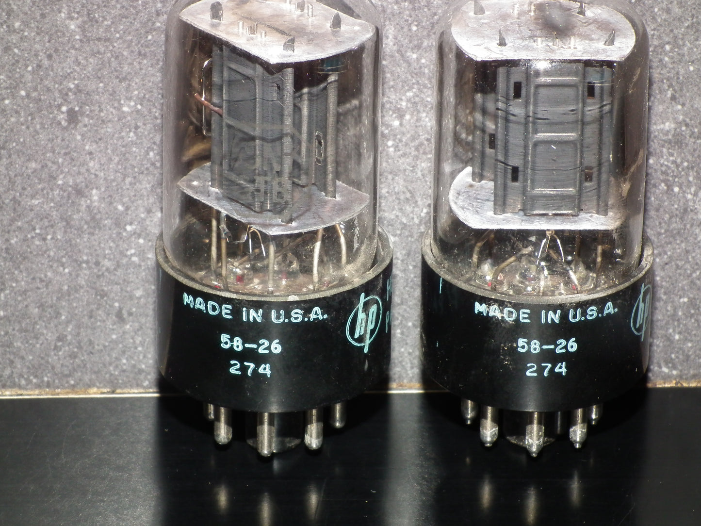 6SN7GTB RCA HP Side D Getter Short Bulb Platinum Matched