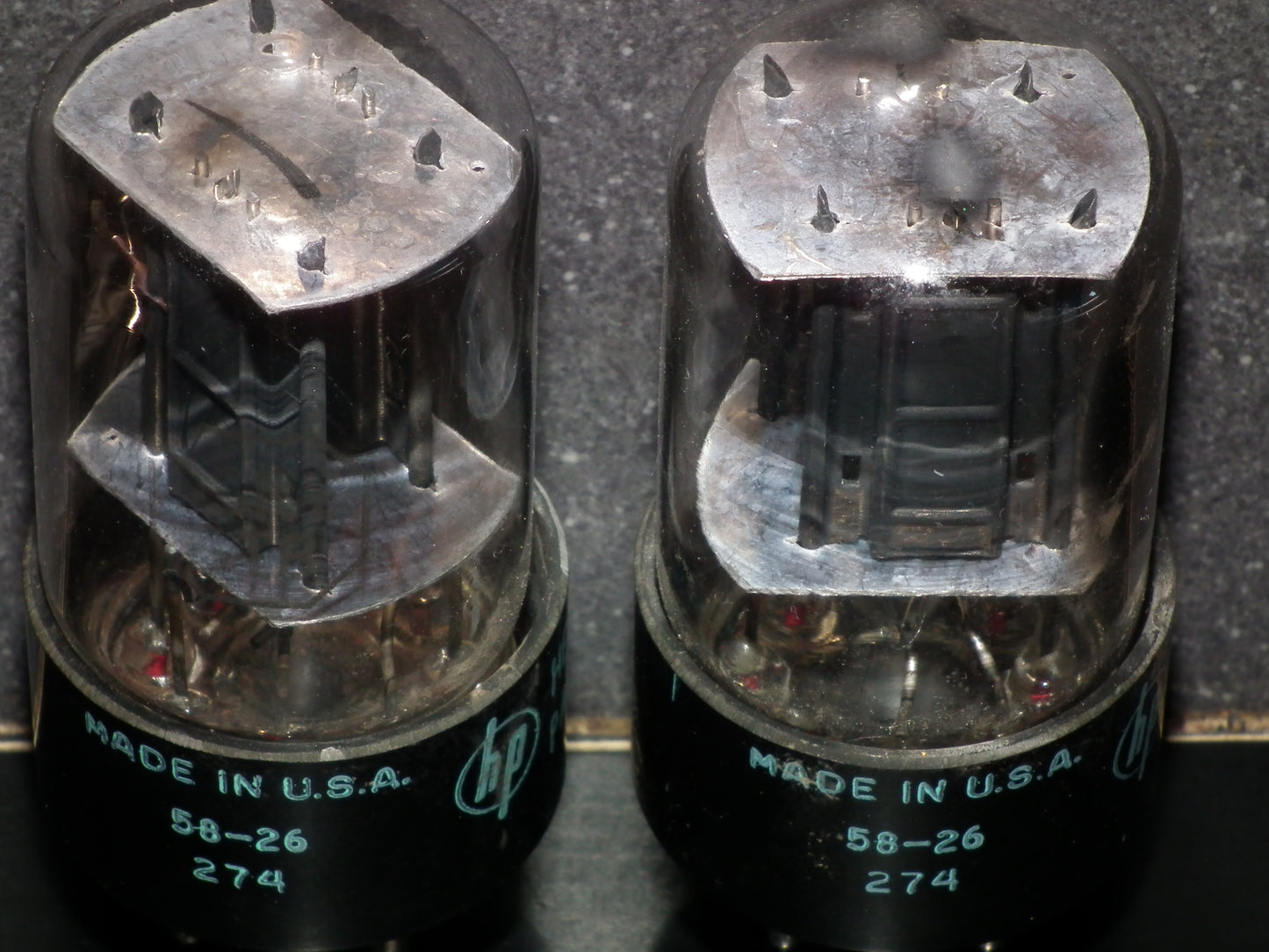 6SN7GTB RCA HP Side D Getter Short Bulb Platinum Matched