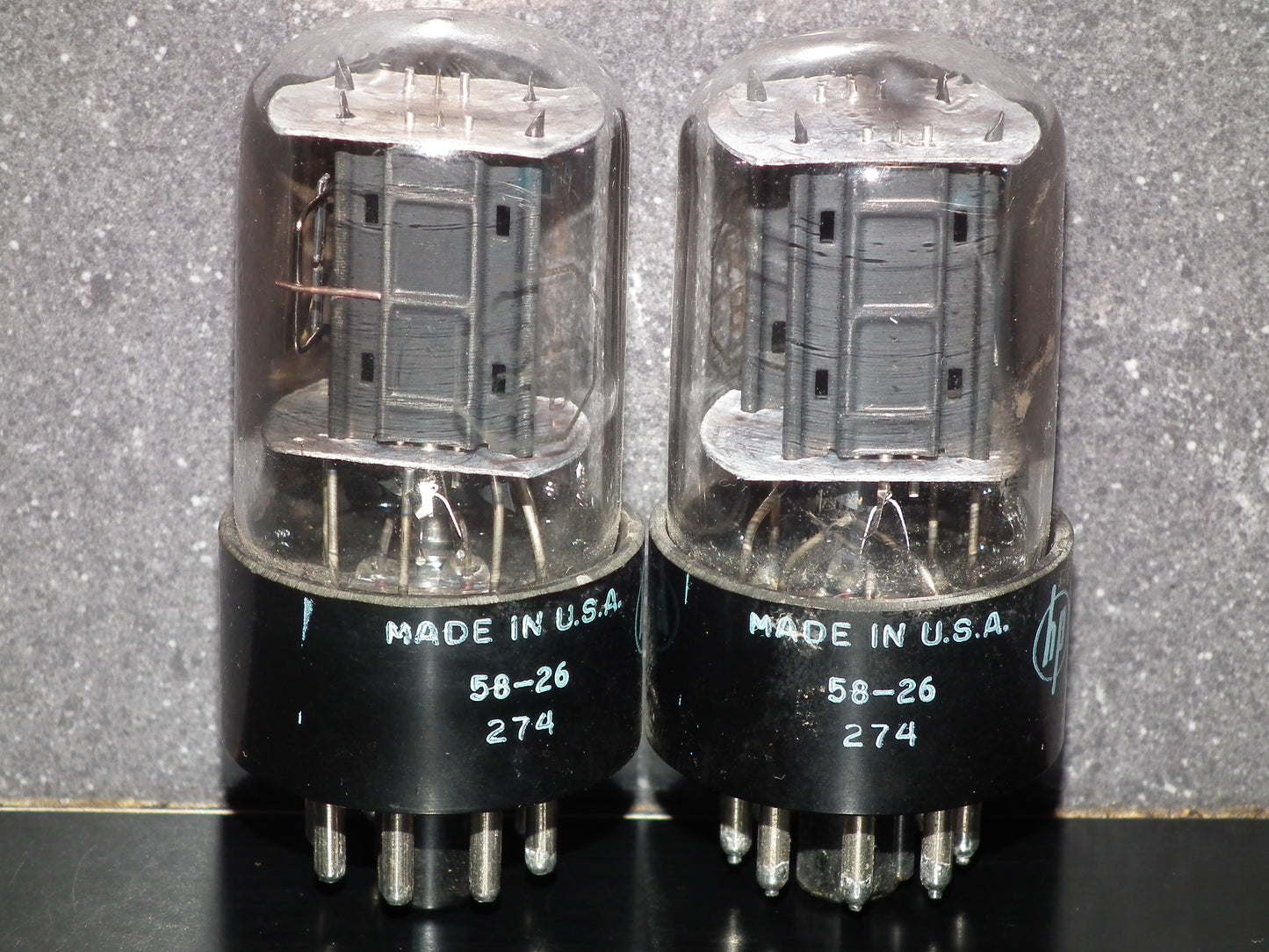 6SN7GTB RCA HP Side D Getter Short Bulb Platinum Matched