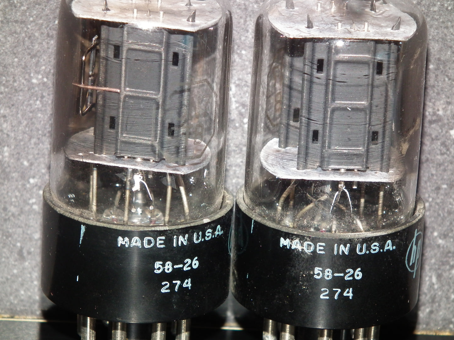 6SN7GTB RCA HP Side D Getter Short Bulb Platinum Matched