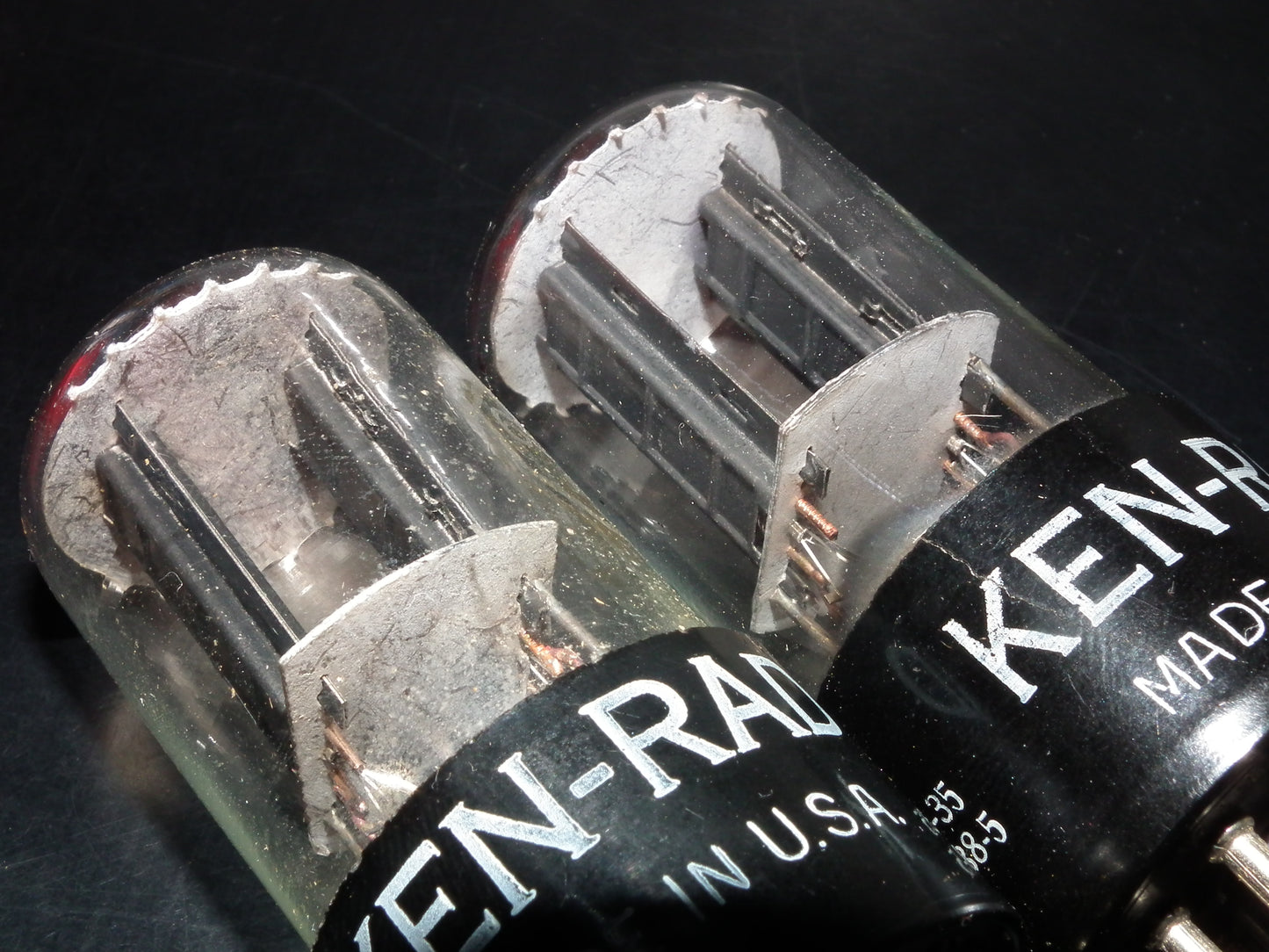 6SN7GT Ken Rad Square Getter 188 Codes Matched Pair (2 tubes)