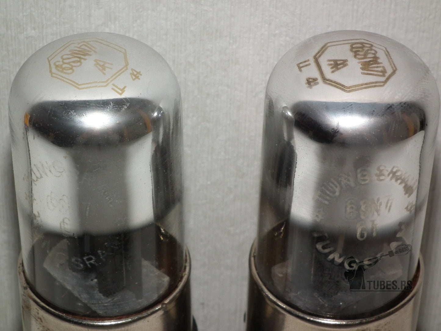 Matched Pair 6SN7GT British Tungsram B65 Metal Base Holy Grail 6SN7GT