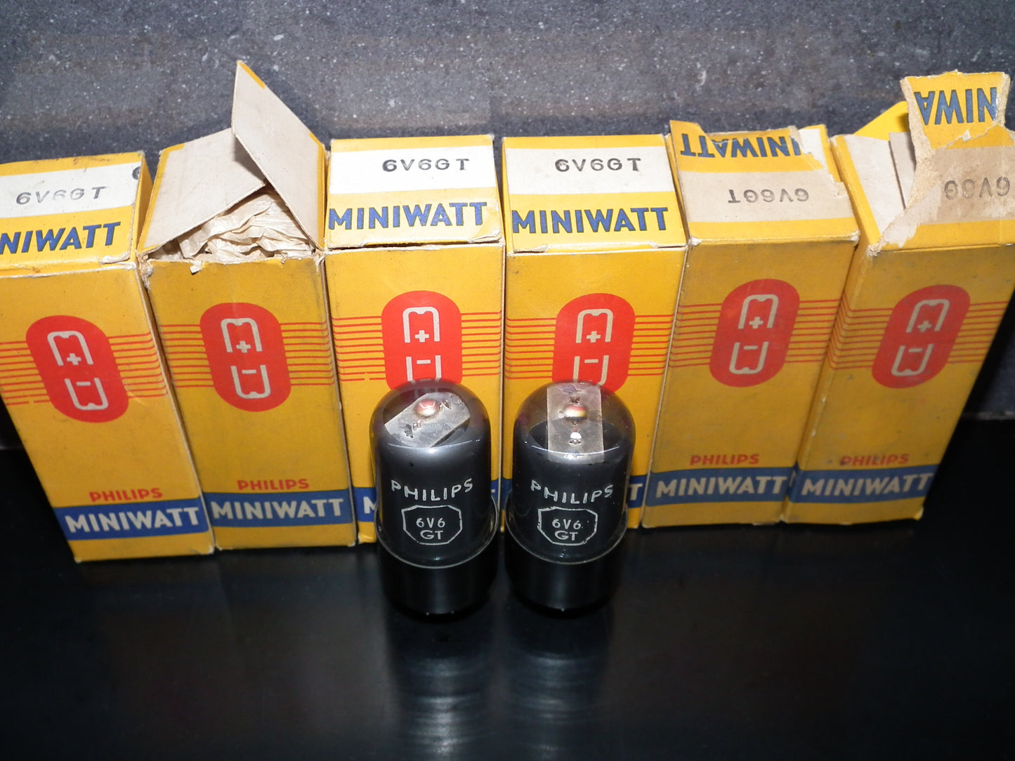 Platinum Matched Pair 6V6GT Philips Mazda 1959 Great Sounding 6V6