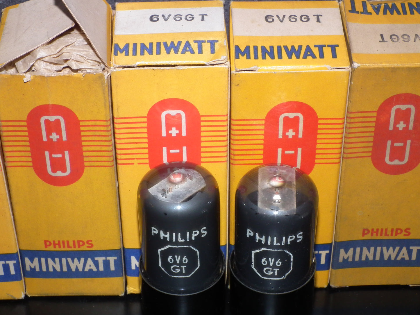 Platinum Matched Pair 6V6GT Philips Mazda 1959 Great Sounding 6V6