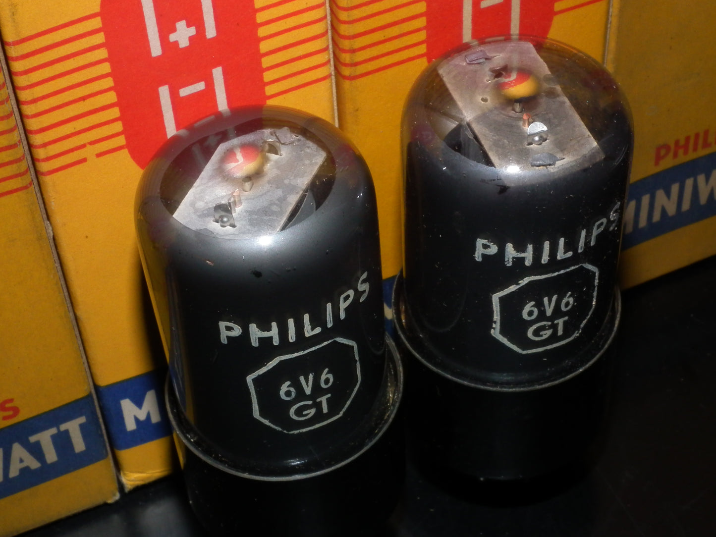 Platinum Matched Pair 6V6GT Philips Mazda 1959 Great Sounding 6V6