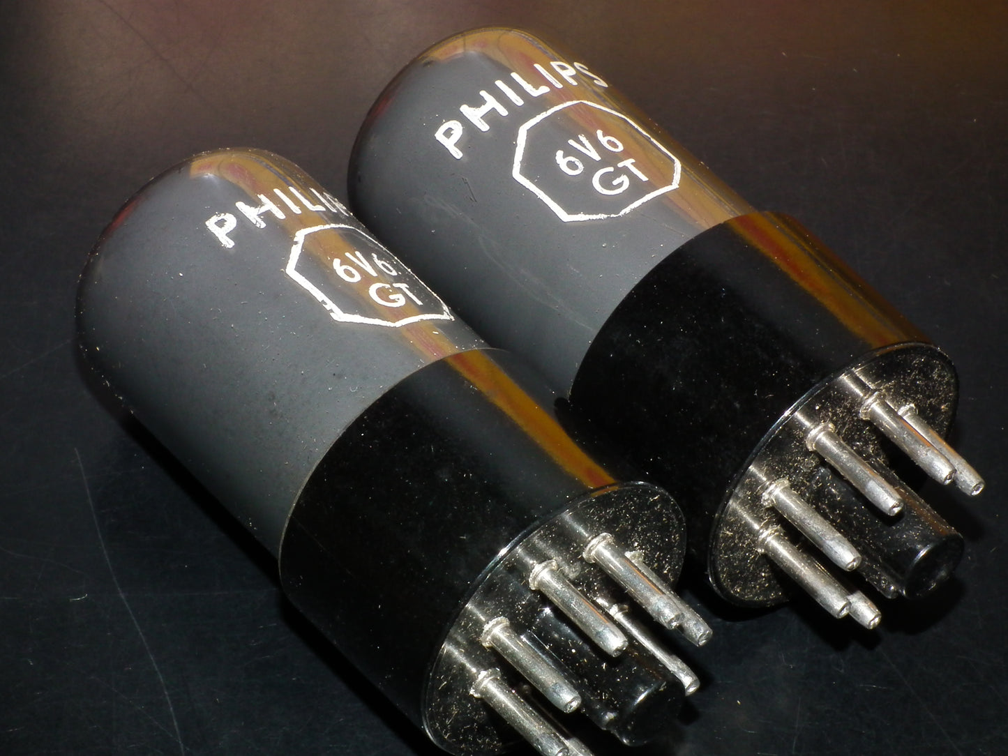 Platinum Matched Pair 6V6GT Philips Mazda 1959 Great Sounding 6V6