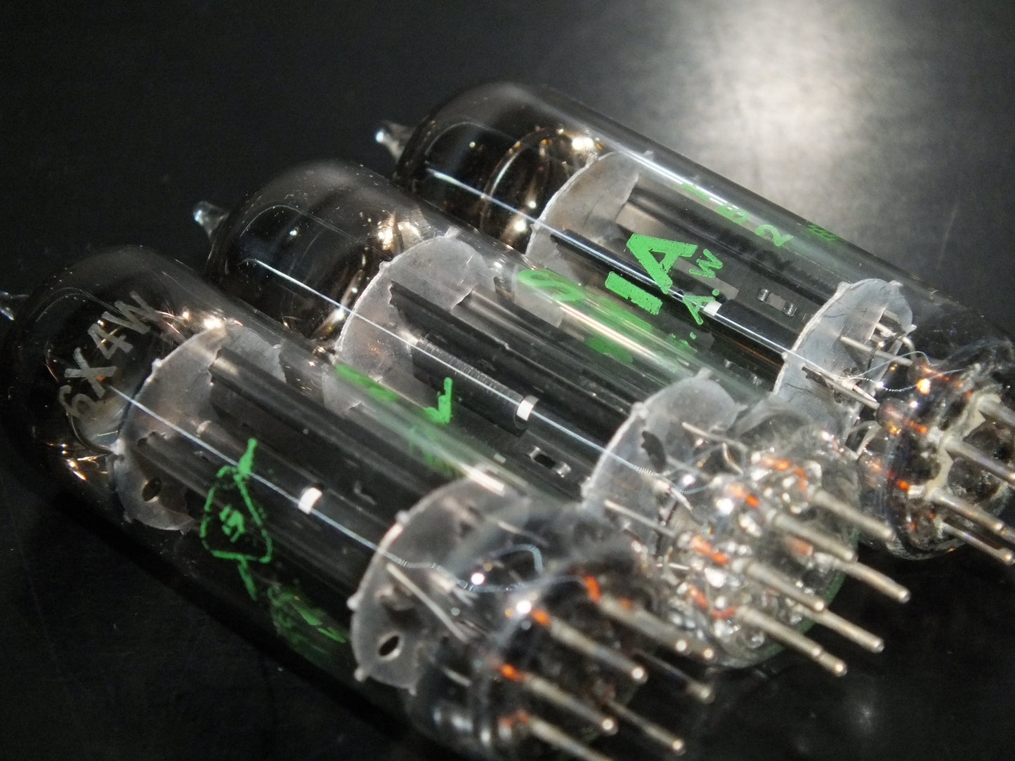 6X4W Sylvania EZ90 RARE GREEN LETTERS NOS NIB SHINDO