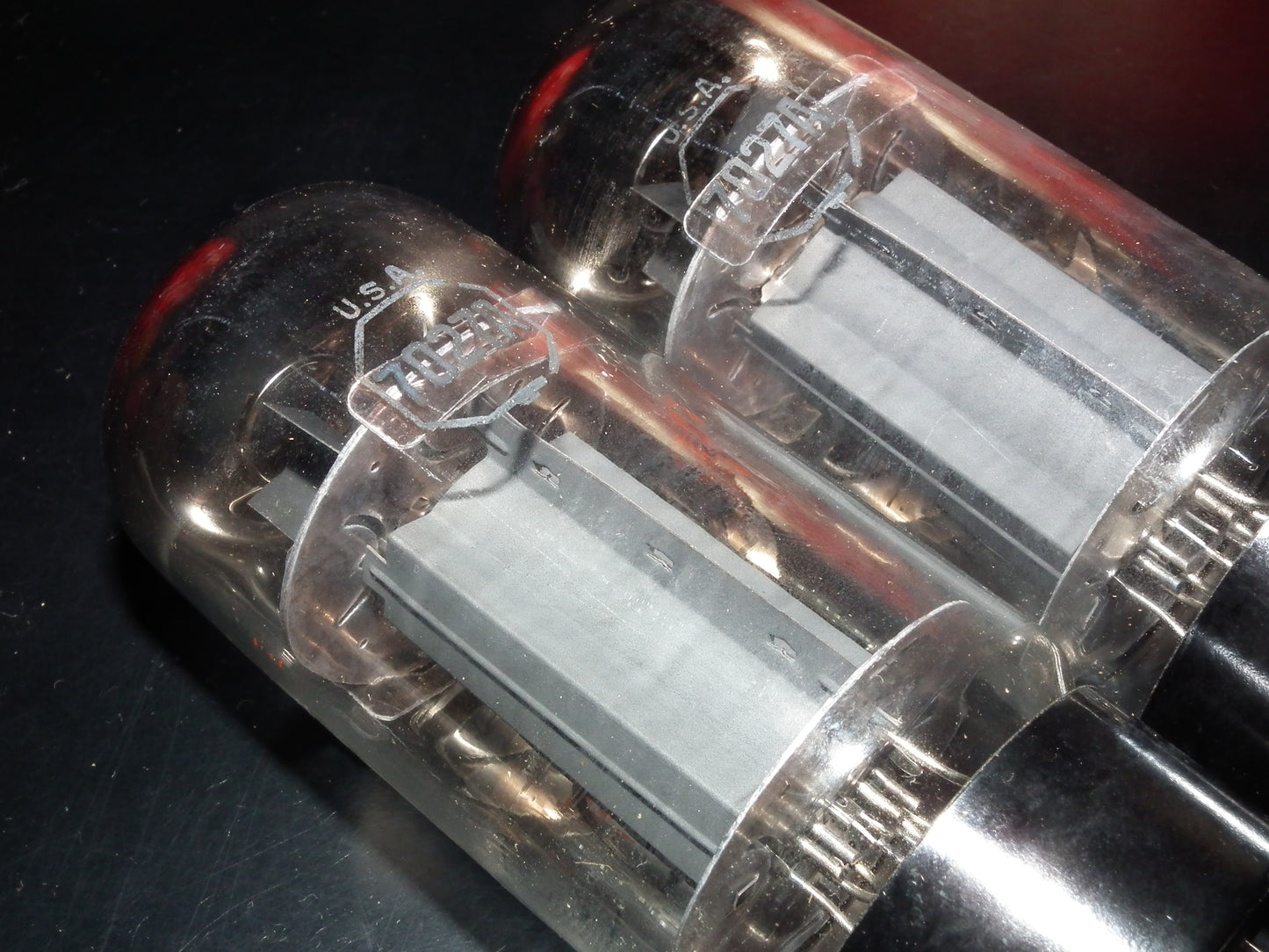 7027A RCA Matched Pair NOS NIB Black Anodes