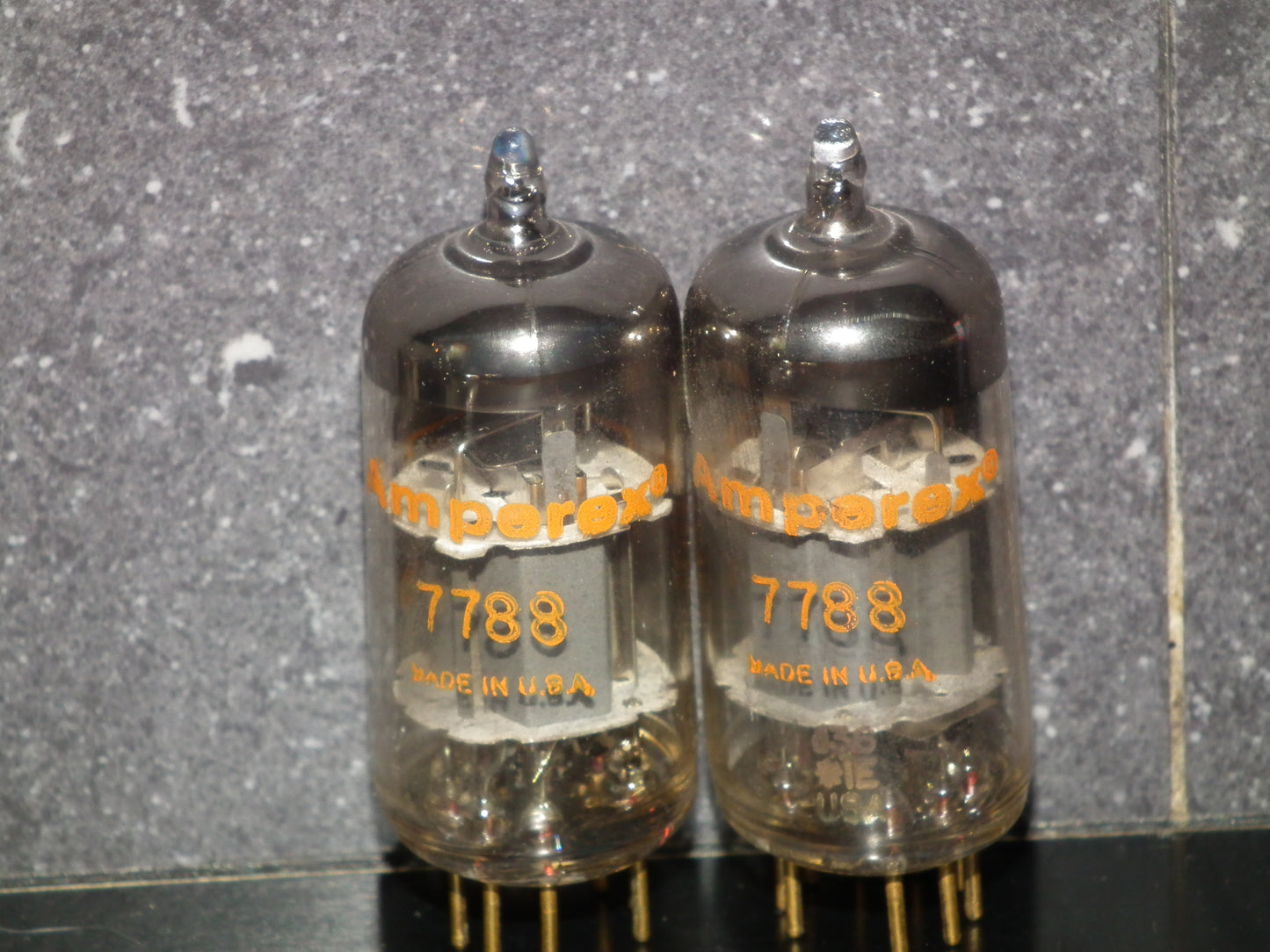 Matched Pair Amperex E810F 7788 Gold pins Tested NOS