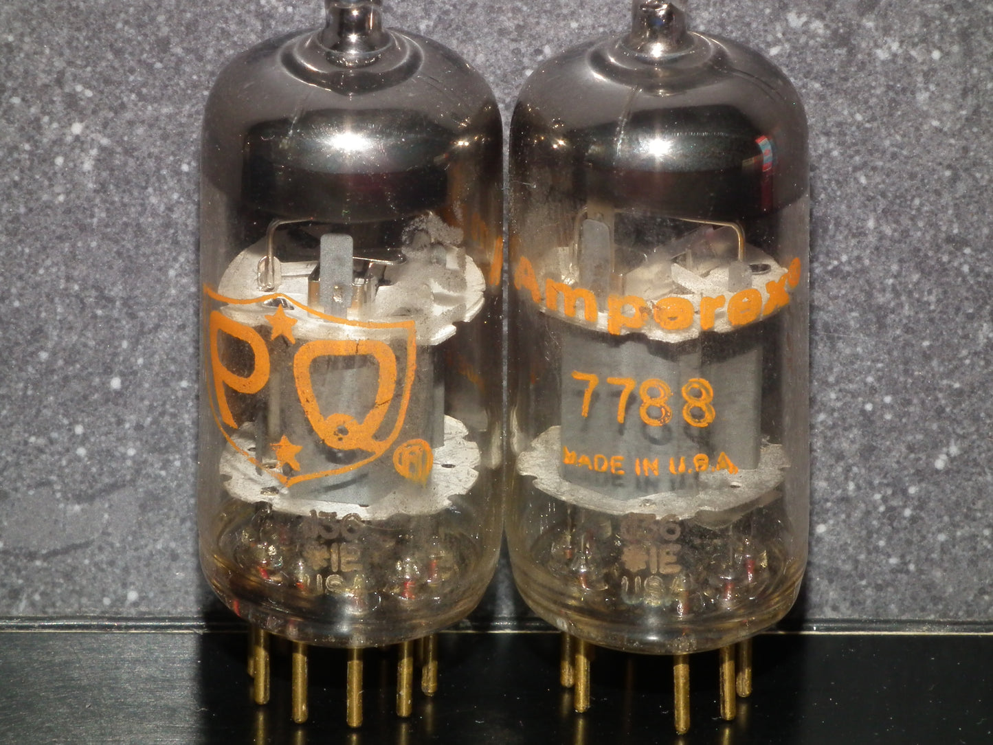 Matched Pair Amperex E810F 7788 Gold pins Tested NOS