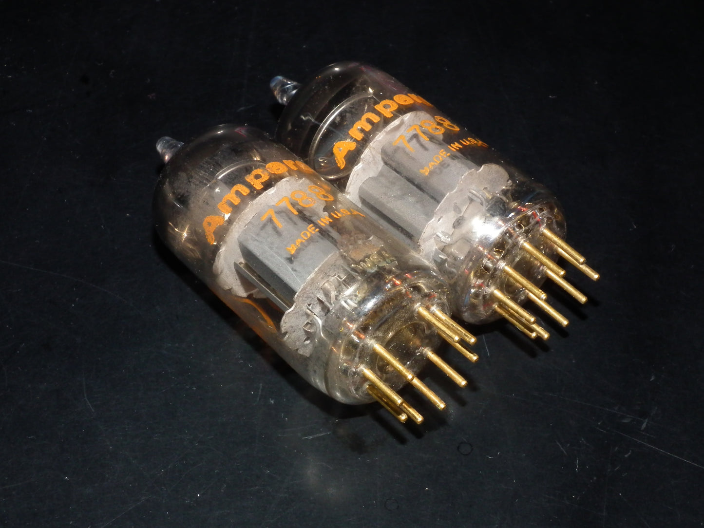 Matched Pair Amperex E810F 7788 Gold pins Tested NOS