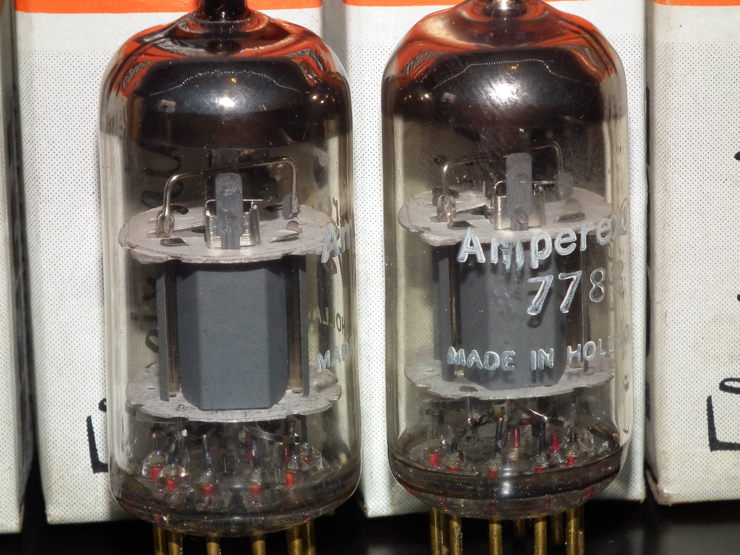 Matched Pair Amperex E810F 7788 NOS NIB Gold pin Low Noise